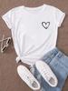 Simple Women's T-Shirt Printed Short-Sleeve Comfortable Fabric Short-sleeve Tops Crew Neck Women's Workwear Tops