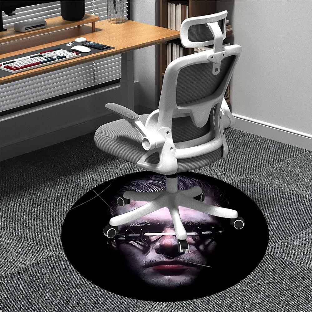 

1PC Rammstein Office Round Rug, Non-slip, Soft and Durable Office Rug for Interior Decoration, Perfect for Office, Beautiful Decoration 80cm