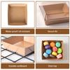 10/20Pcs Cake Dessert Donut Decoration Box Kraft Paper Cookie Bakery Food Sandwich Packing Box Wedding Birthday Party Supplies