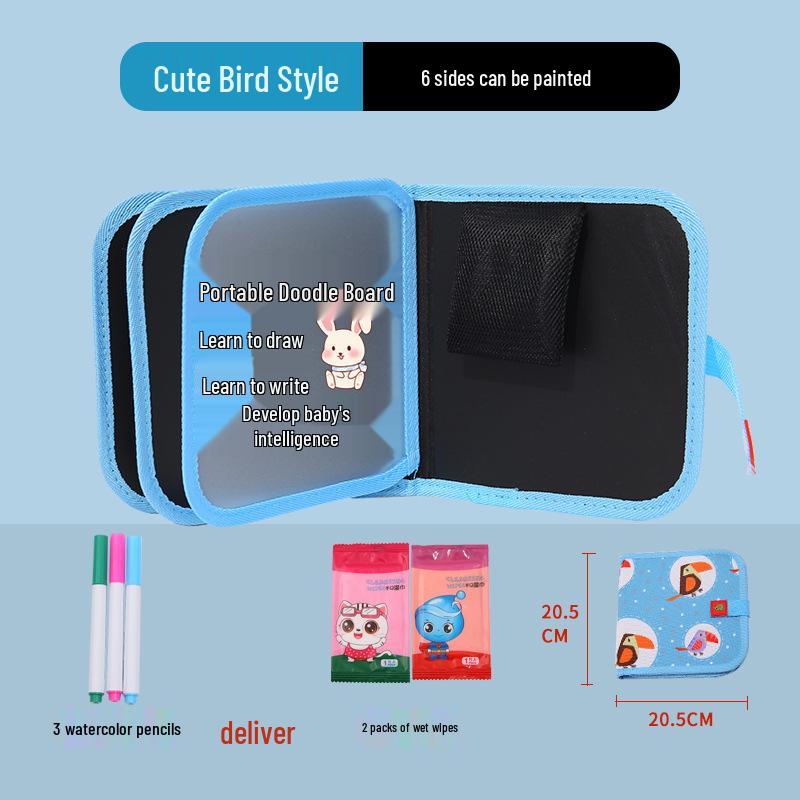 Portable Children's Drawing and Coloring Board - Reusable, Erasable, and Compact Toy for Kids