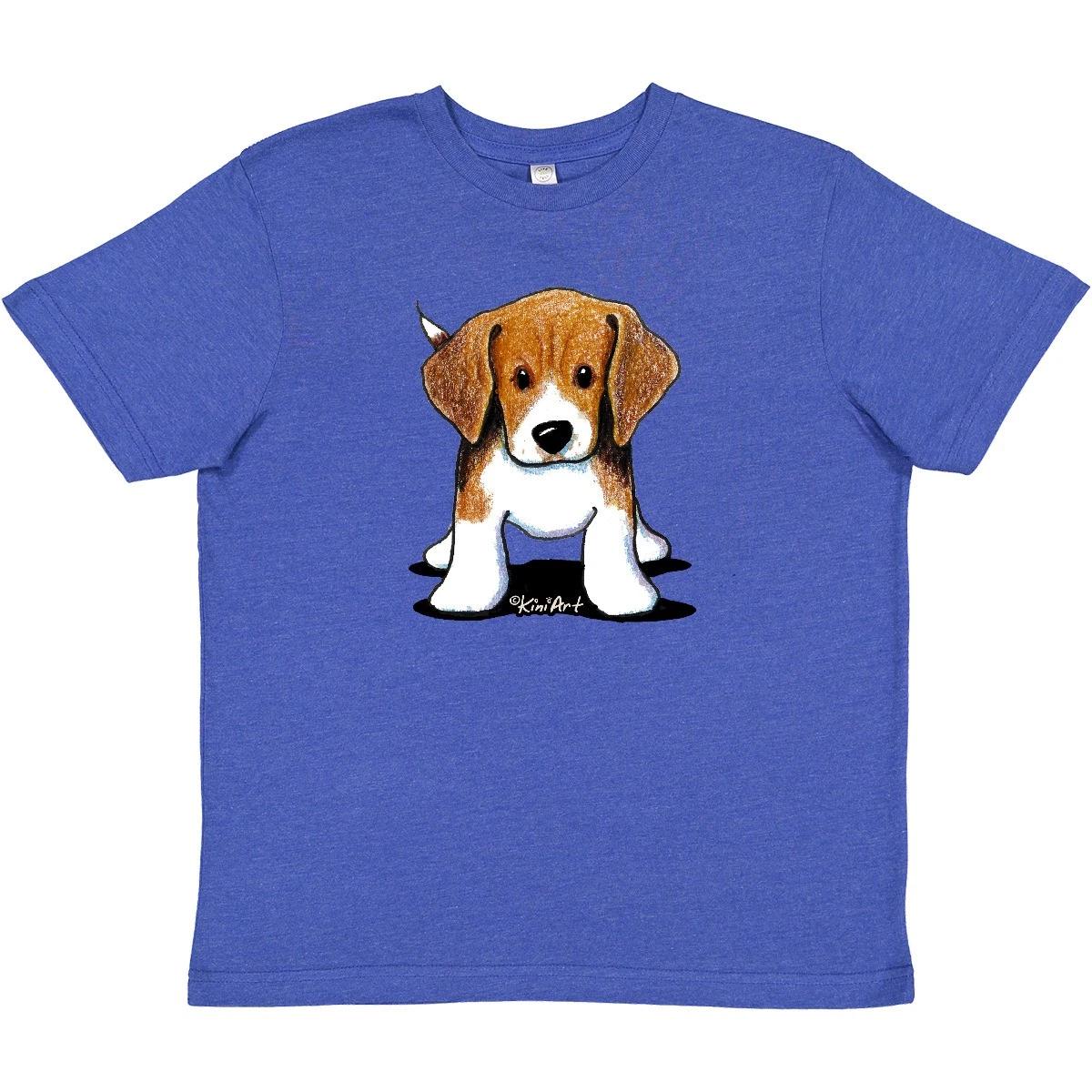 Inktastic Beagle Youth T-Shirt - KiniArt Beagles Dog Cartoon Cute Canine Drawing 160