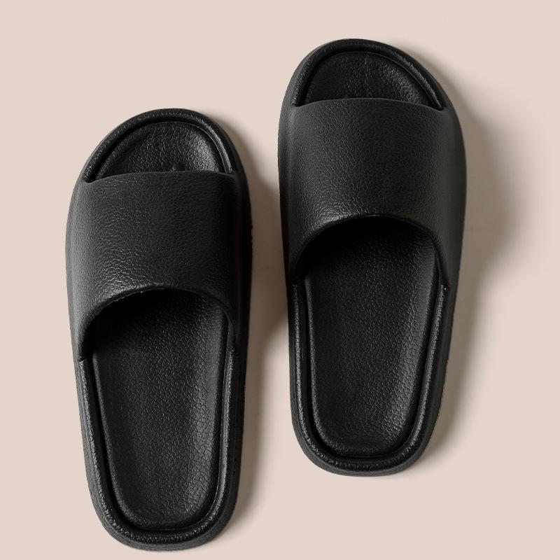 Женские летние нескользящие домашние тапочки для пар — толстая подошва, дезодорант, однотонный дизайн для ванной комнаты и спальни. 38/39 fits 37/38