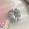 Scrunchies de Seda de Doble Capa para el Verano, Para Niñas, Estampado de Flores, Dulce Sujetador de Cola de Caballo, Cuerda Elástica para el Pelo, Accesorios Coreanos para el Cabello