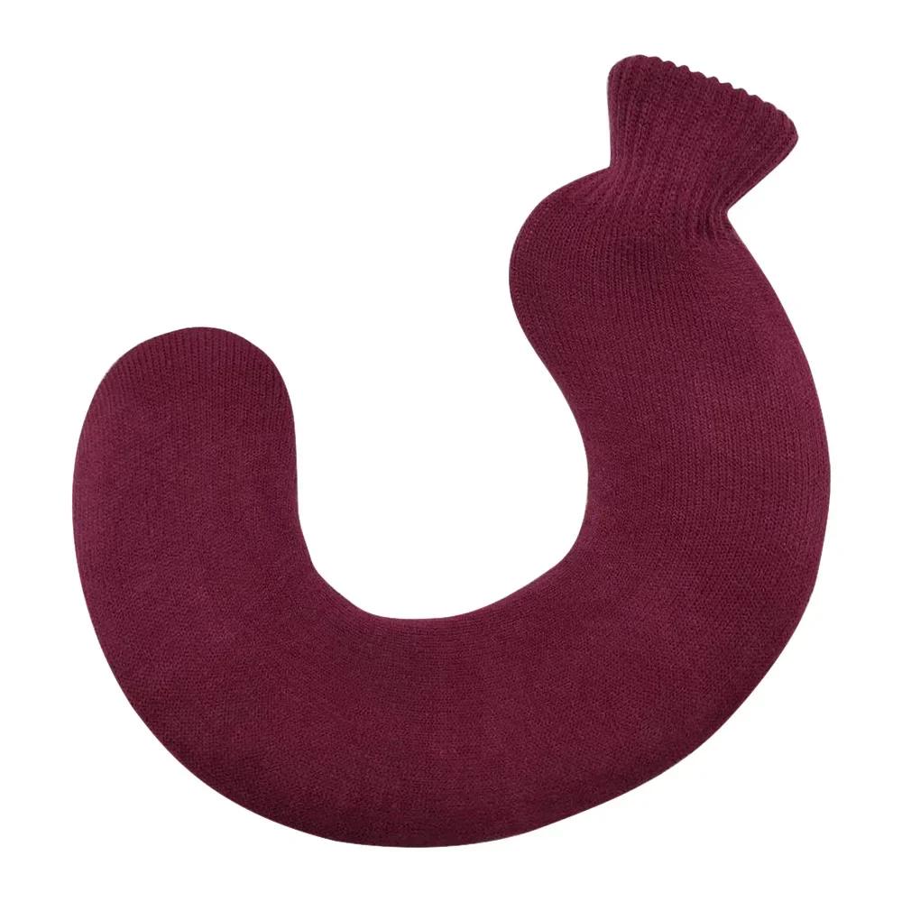New 1L Portable Neck Washable Warm Protective Hot Water Bag Cover Hand Feet U Shaped Removable Explosion Proof Hot Water Bag