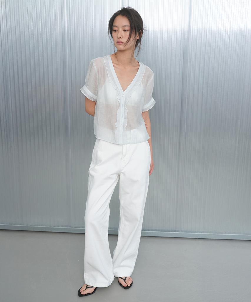 Poeteuseoul Hamme Denim Pants_Ivory