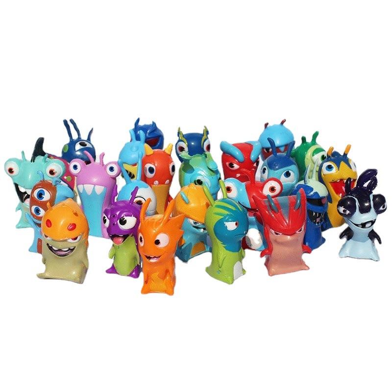24pcs/set Slugterra PVC Anime Cartoon Cute Action Figure Hobby Toys Collection Model Tide Play Birthday Gifts For Children Kids