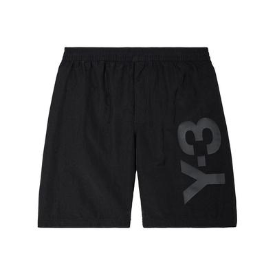 SS22 Trykt Logo Ensfarget Løse Rette Shorts Herre Underdeler Svart HG8615