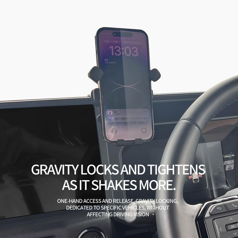 RHD Car Phone Bracket for Toyota Land Cruiser FJ 2026,Center Console Navigation Holder Stable Clip Type Support Frame Accessory