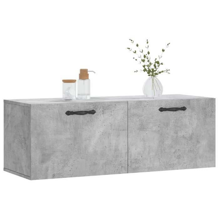 VidaXL Wall Cabinet Concrete Grey 100x36.5x35 Cm Engineered Wood 830128
