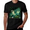 Mermaid In A Lily Pond TShirt Heavy Duty Casual Work Tee