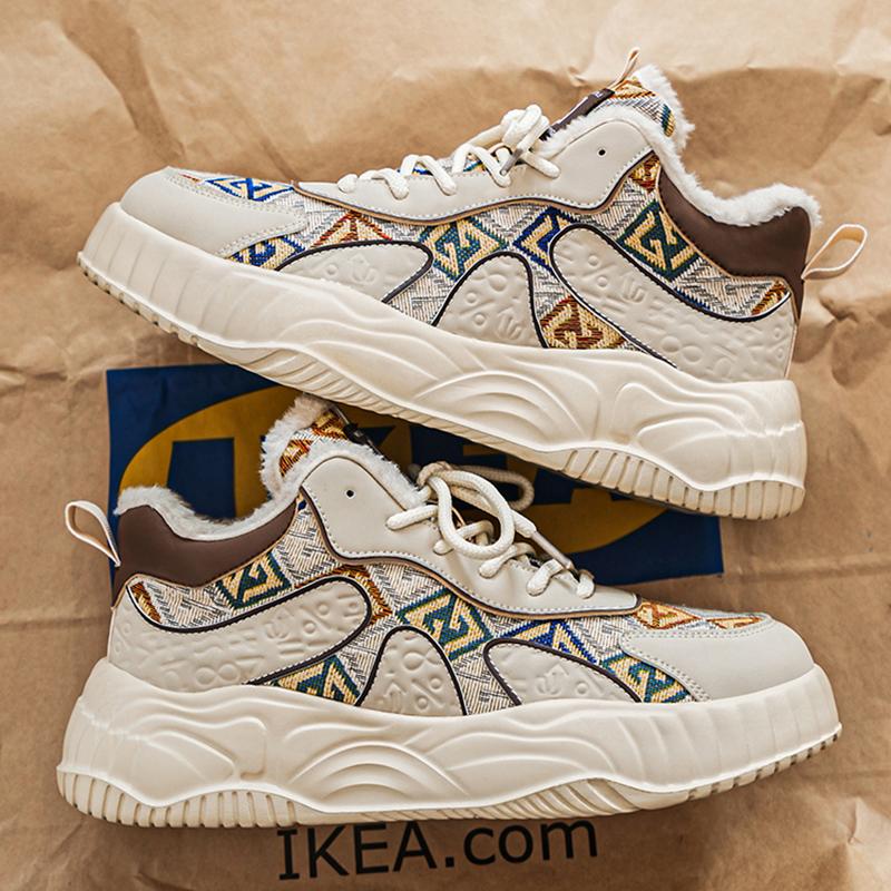 Fashion CYYTL Winter Mens Shoes Sneakers Fur Warm Casual Outdoor Platform Leather Sport Hiking Designer Luxury Tennis Loafers Snow Boots