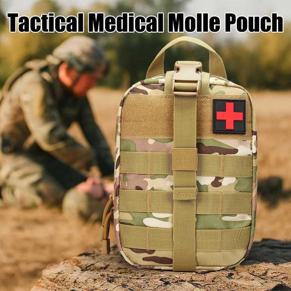 Compact Medical Pouch, Tactical Rip-Away First Aid Kit for Camping, Hunting