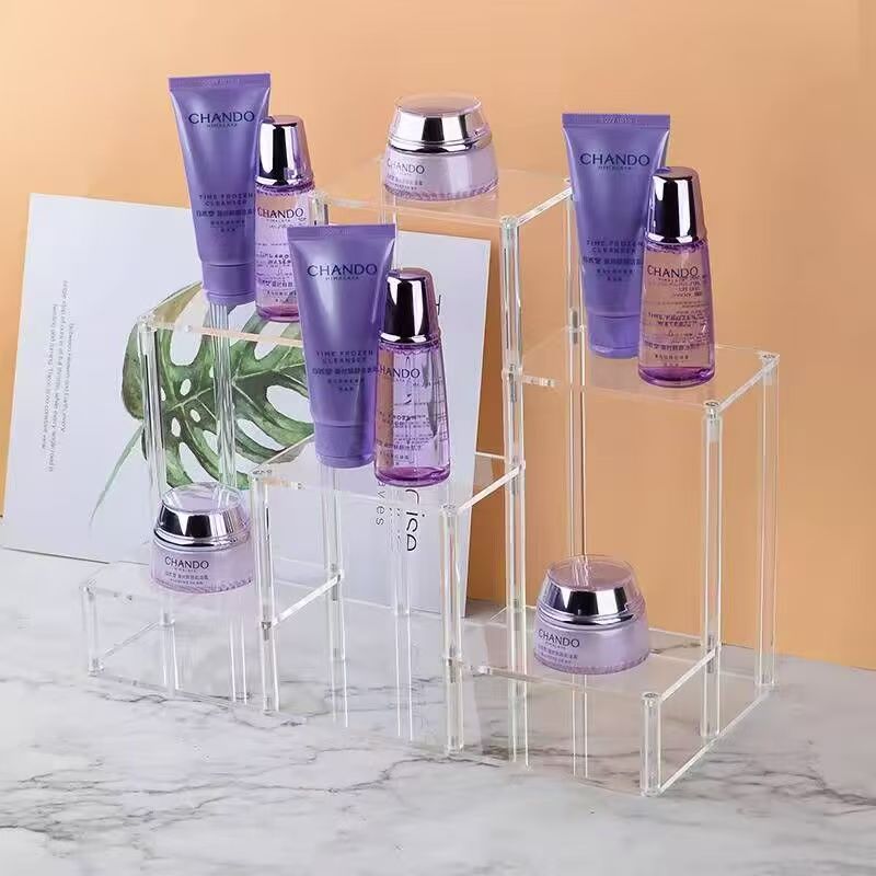 Acrylic Perfume Shelf Multi-layer Cosmetics Storage Rack Stepped Dressing Table Desktop Organizer for Skin Care Products