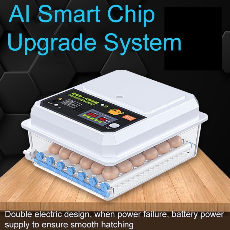 56 Eggs Fully Automatic Hatching Machine Incubator Farmer Chicken Brooder Hatcher with Automatic Turner Smart Control 220V