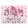 Sanrio Family Cute Cartoon Anime Printed Tapestry Kawaii Bedroom Living Room Background Wall Decoration Dormitory Apartment