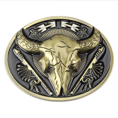 Golden Bull Skull Gürtelschnalle Matador Muster Gürtel Diy Komponenten