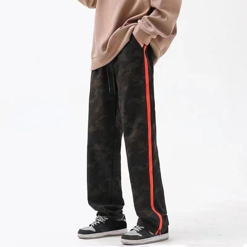 

Нові модні чоловічі штани карго. Довгі повсякденні прямі чоловічі штани. Чоловічі вільні широкі брюки 2XL чорний