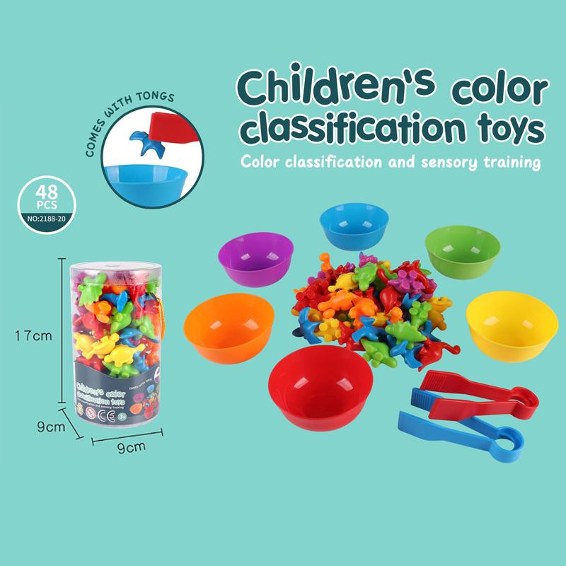Kid Rainbow Matching Game Animal Cognition Rainbow Color Sort Fine Motor Training Montessori Sensory Education Puzzle Toy Gift