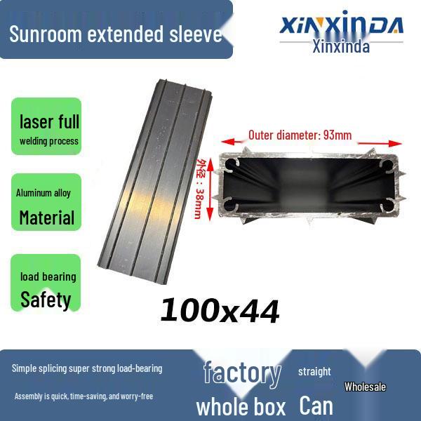 Sunroom Quick-Install Aluminum Alloy Square Tube Connector for Awnings