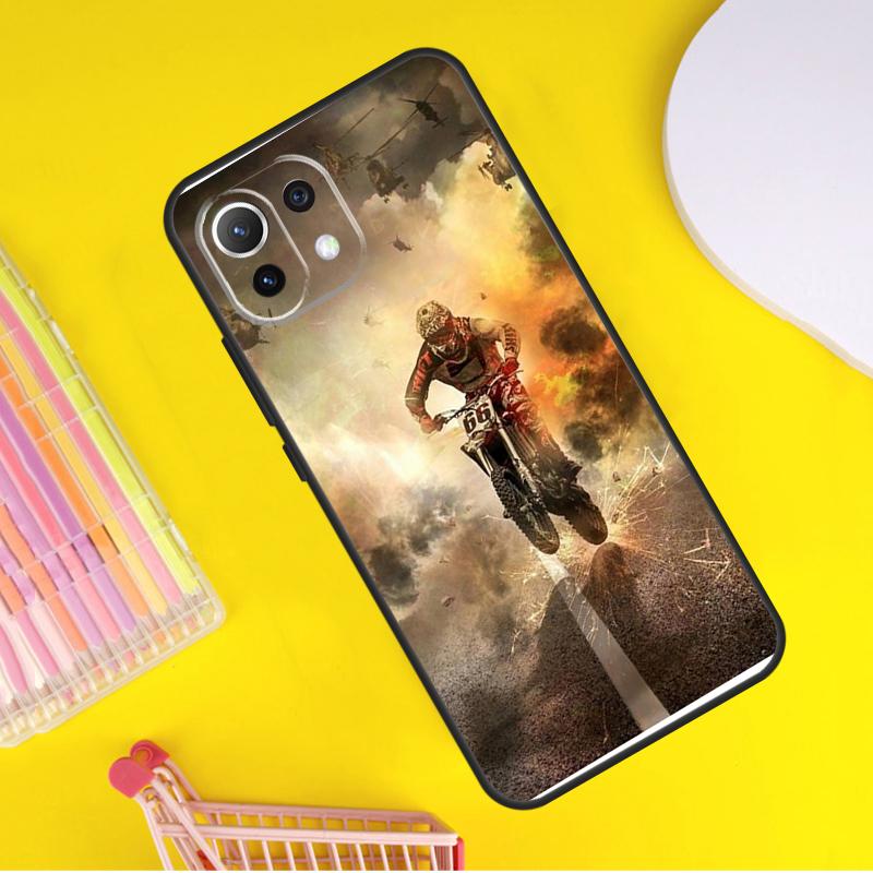 Moto Cross Motorcycle Sports Cover For Xiaomi 14T Pro 11T 12T 13T 13 14 Ultra POCO X7 Pro X3 X5 F3 F5 F6 M6 X6 Pro Case