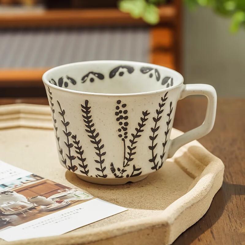 Rustic Floral Ceramic Mug