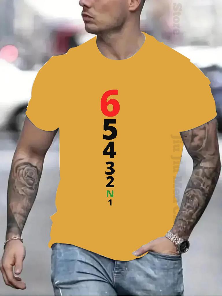 Summer Vintage T-Shirts Men Women Manual Transmission 1N23456 Motorcycle Speed Print Tshirts Unisex Oversized Hip Hop Tee Clothe