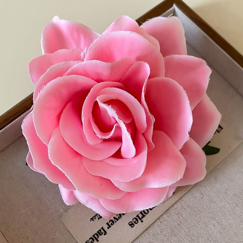 Internet Celebrities with the Same Fabric Flower Hairpin Holiday Wind Sweet Back Head Grab Clip Fashion Niche High-end Hair Accessories Women