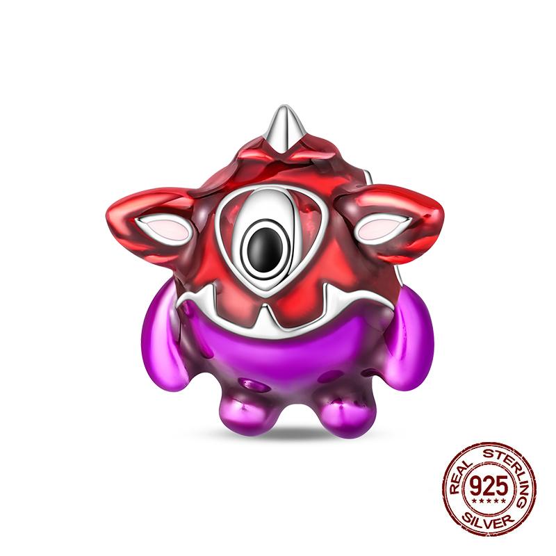 Cute Charms Copper Original Fit Bracelet Monsters Robot Dog Chinese Panda Beads Charms For Women Diy Party Jewelry