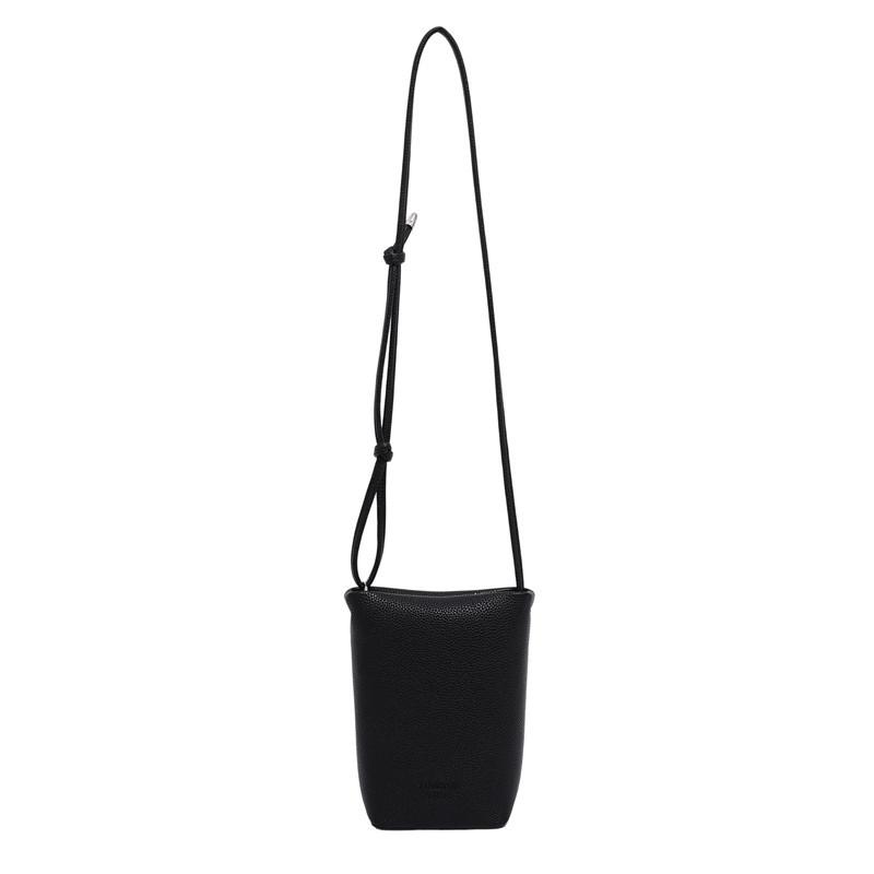 Retro small bag women s new simple and highend niche bucket bag fashionable and popular messenger women s bag чёрный