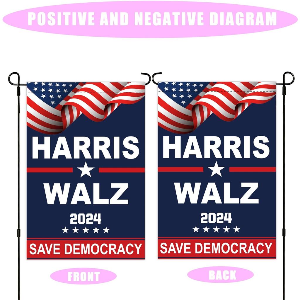 Walz Garden Flag Tim Walz Waltz For President Garden Flag 12x18 Inch Double Sided Walz Yard Flag Sign House Flag Yard Banner Garden Decor