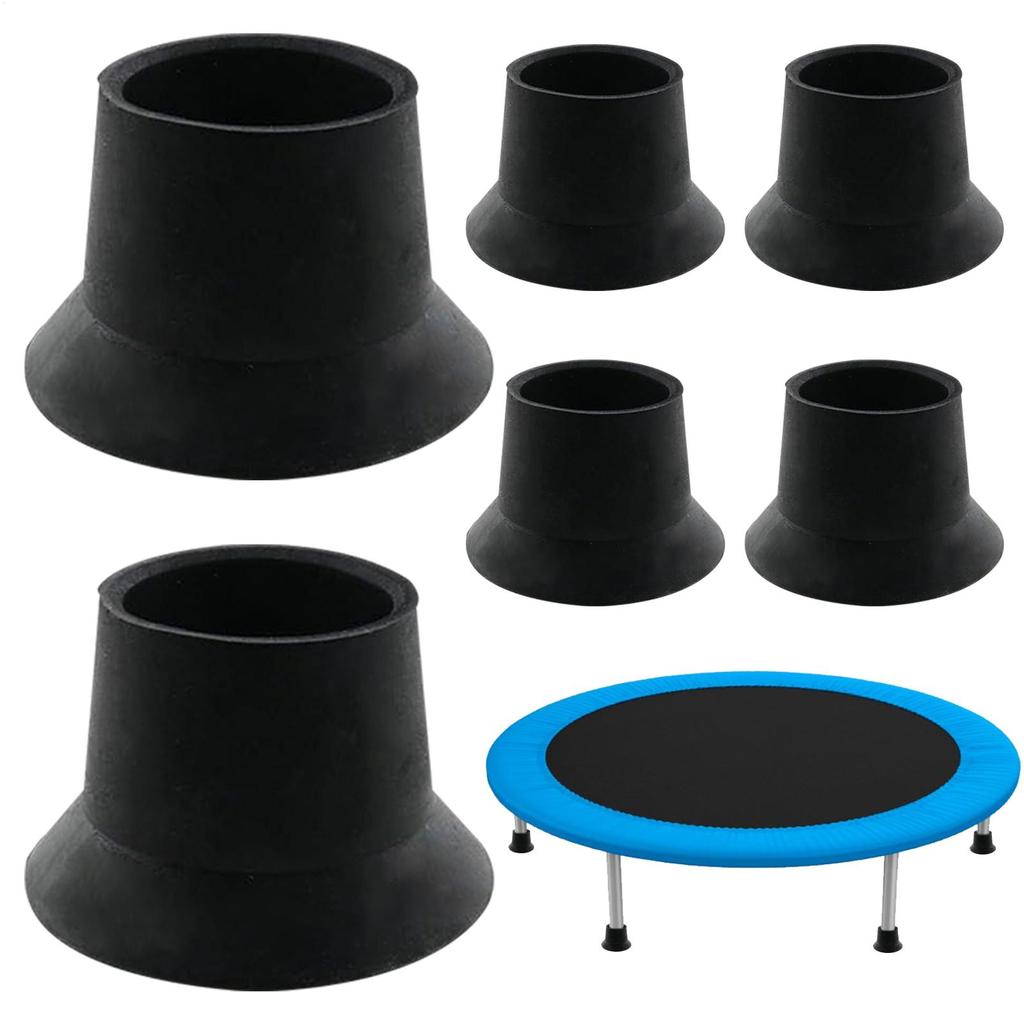Trampoline Rubber Leg Covers Set Of 6 Anti Slip Rubber Pads Bounce Bed Parts Base Tube Sleeve  for Seasonal Maintenance Training