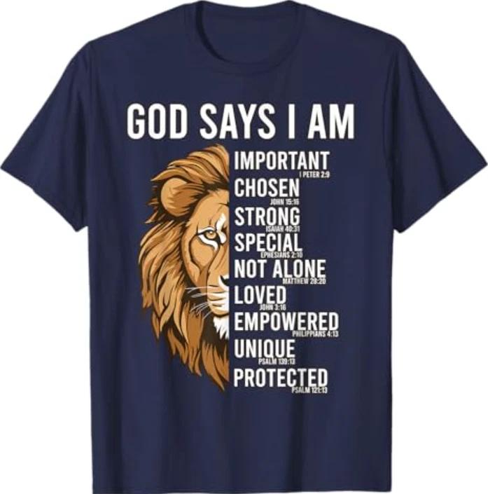 Christian Easter God Says I Am Toddler Boys Jesus Lion Judah T-Shirt S