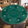 Texas Hold'em Round Poker Table Cloth - Stain-Resistant, Non-Slip Crystal Velvet