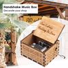 Beautiful Handmade Wooden Music Box Carved Mechanism Child Gift with Golden Lock