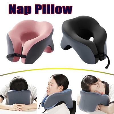 Portable Foldable Nap Pillow Office Desk Student Sleeping Pillow Multifunctional Napping Cushion Soft Plush Travel Support