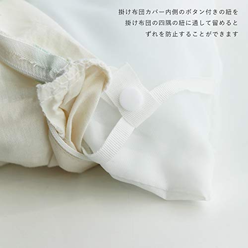 Sandesica Fully Washable 5-Piece Nap Bedding Set with Bag and Iron-On Name Tag, Fluffy (Cloud Pattern) [Made in Japan] 1319-8888-50