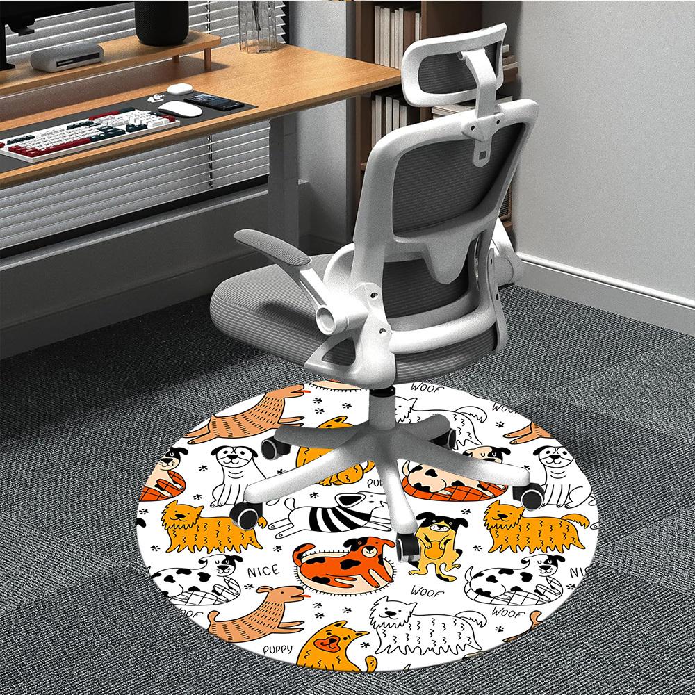 

1pc Dogs, Puppies Chair Carpet for Office, Non-slip, Soft and Durable Office Rug for Interior Decoration, Perfect for Office yy260313015 80cm by 80cm