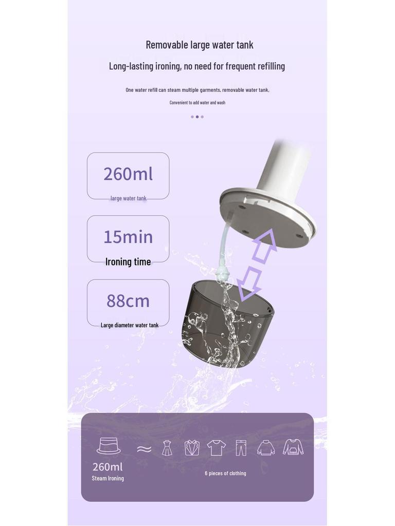 Compact Handheld Electric Steam Iron for Household & Hanging Use