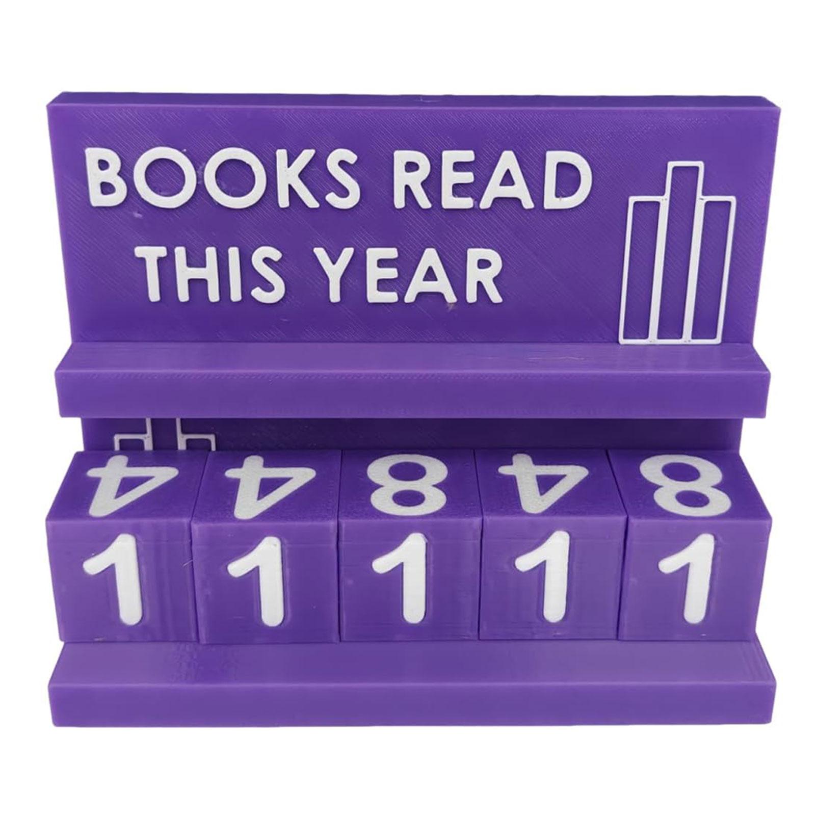 

Reading-Tracker Books Read-Tracker Library Sign Minimalist Living Room Display фиолетовый