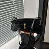 Women's Vintage Solid Color Smooth Texture Shoulder Bag Elegant PU Leather Flap Small Underarm Bag  for Dating, Outings, Parties