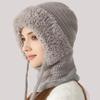 Hooded Balaclavas Face Mask Neck Scarf Set Wind-Resistant Balaclava Ski Hat  for Cold Weather