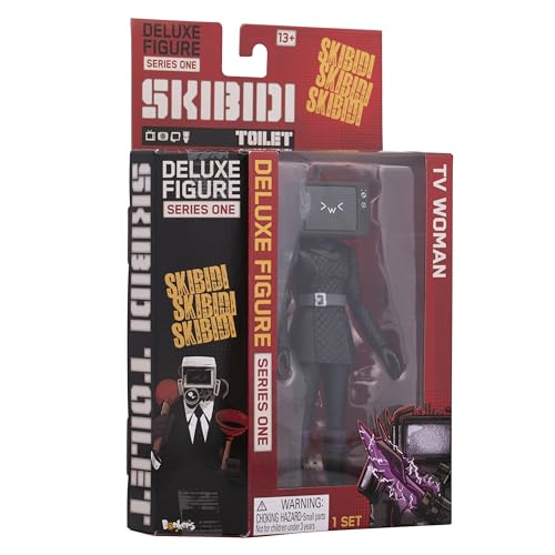 Skibidi Toilet Deluxe Figure TV Woman Collectible Figure Officially Licensed Toilet Toy Black