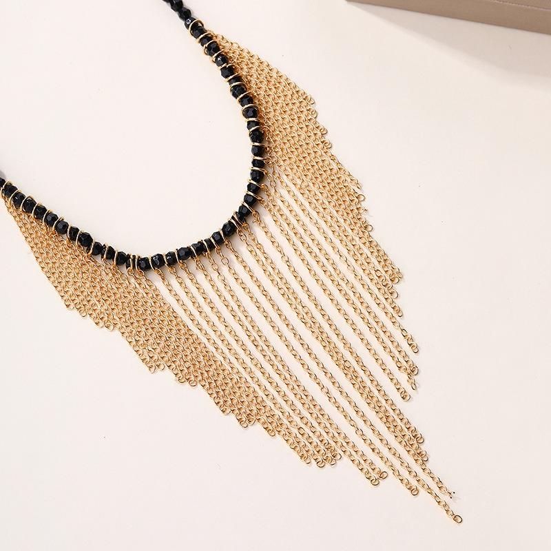 Jewelry exaggerated bead chain pendant personalized niche o-chain fringed necklace female