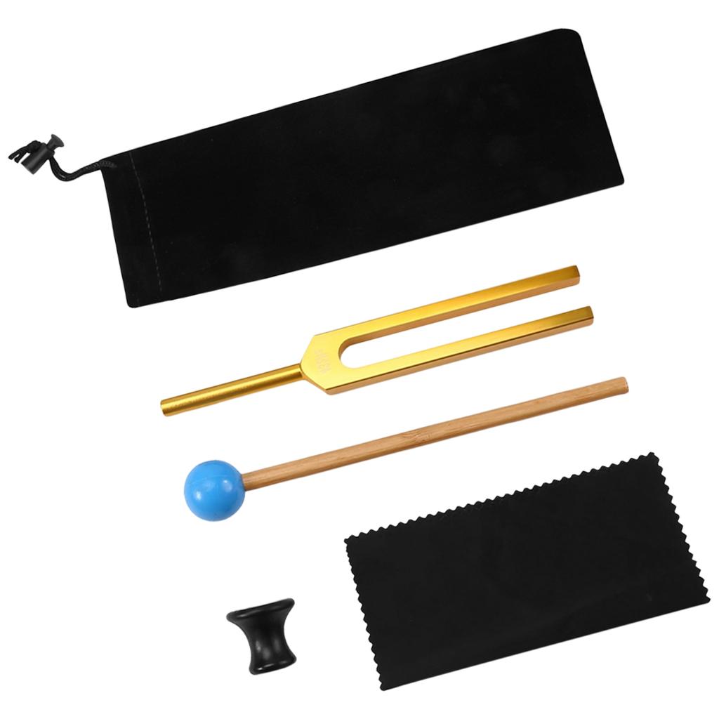 Set di diapason da 432Hz Include Martello Blu e Base Nera Set di diapason in alluminio per Rilassamento Profondo e Regolazione Nervosa