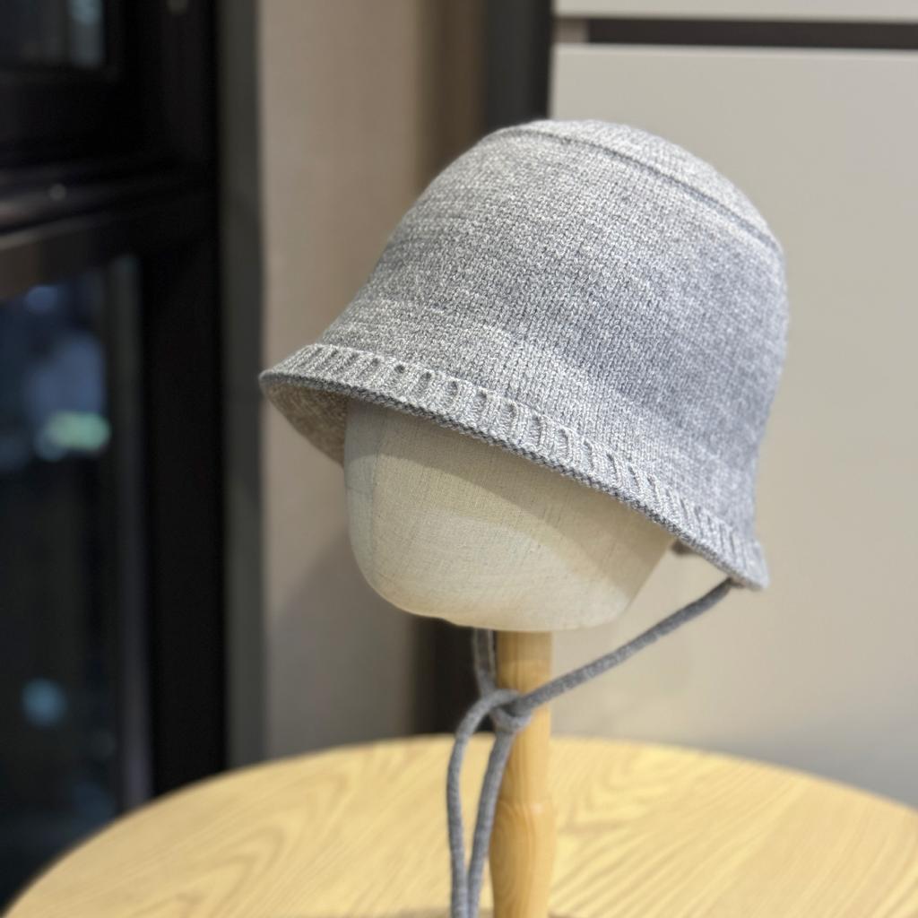 Autumn and Winter Wool Knitted Bucket Hat for Women Japanese Style Warm Woolen Hat Fisherman Hat Showing Face Small Basin Hat Trendy