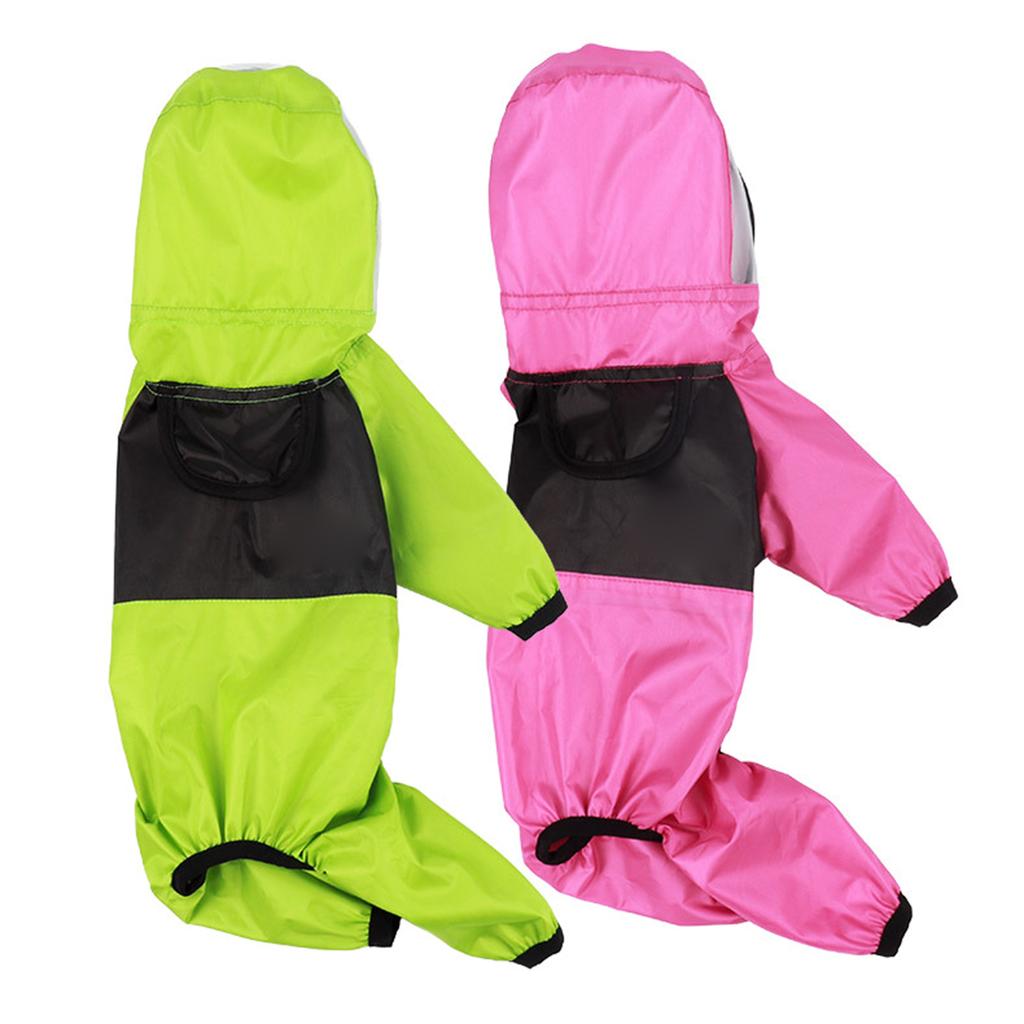 Dog Rainwear 4Legs Dog Waterproof Rain Coat Four Season Pet Clothes Outdoor Activity Pet Raincoat with Transparent Hood