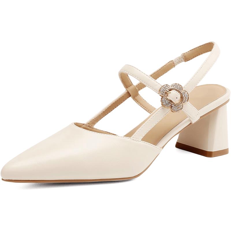 ZHR Women s Elegant Mary Jane Chunky Heel Sandals 37