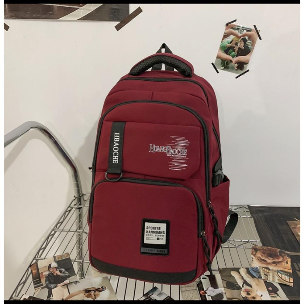 New backpack Korean version fashion junior high school student schoolbag women's simple large-capacity casual backpack travel bag