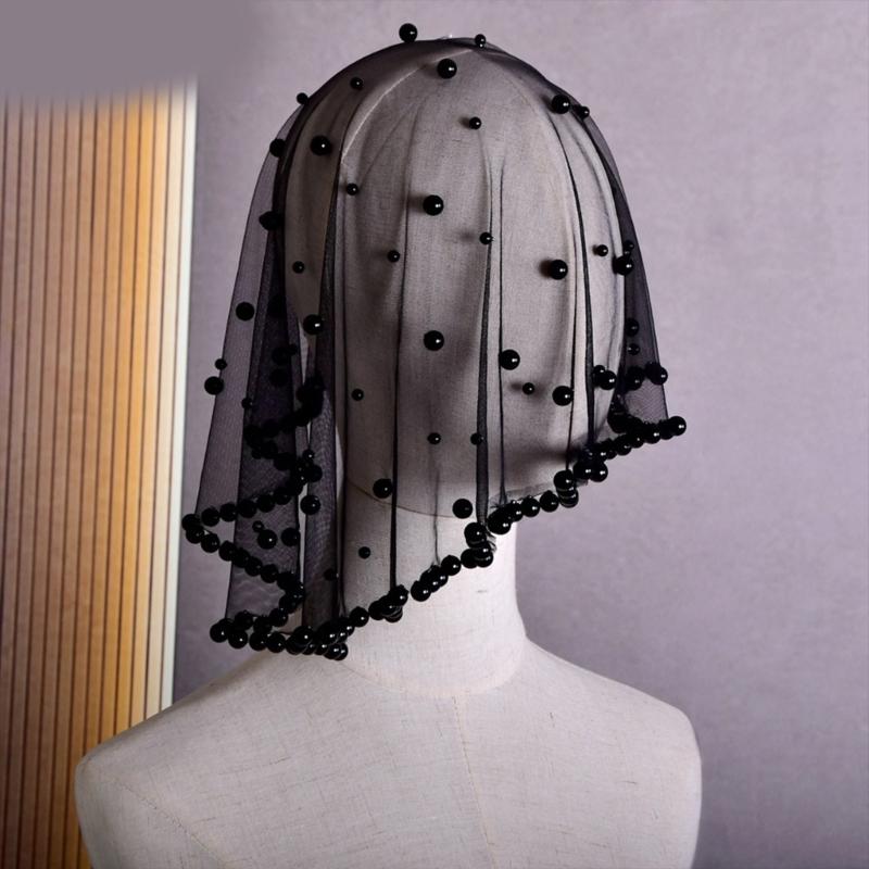 Junggesellinnenabschied Perlen Brautschleier Dekorationen, Brautgeschenk, Hochzeitskleid Zubehör Kopfschmuck Schleier