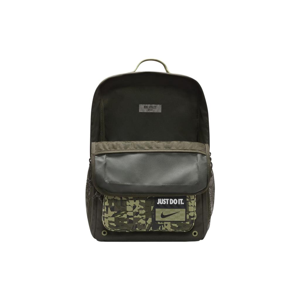 Nike Utility Speed Series Sports Training Printed Zipper Backpack Unisex Backpack Green DQ5168-355